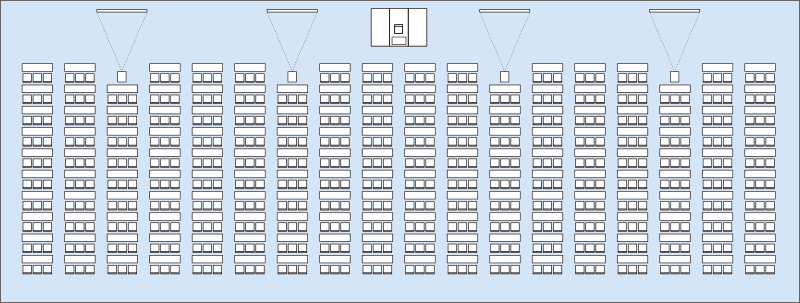 スクール型 / 3名掛け 528名